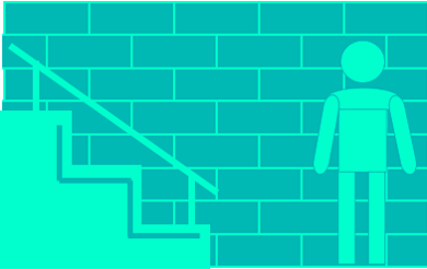 Person on stairs icon